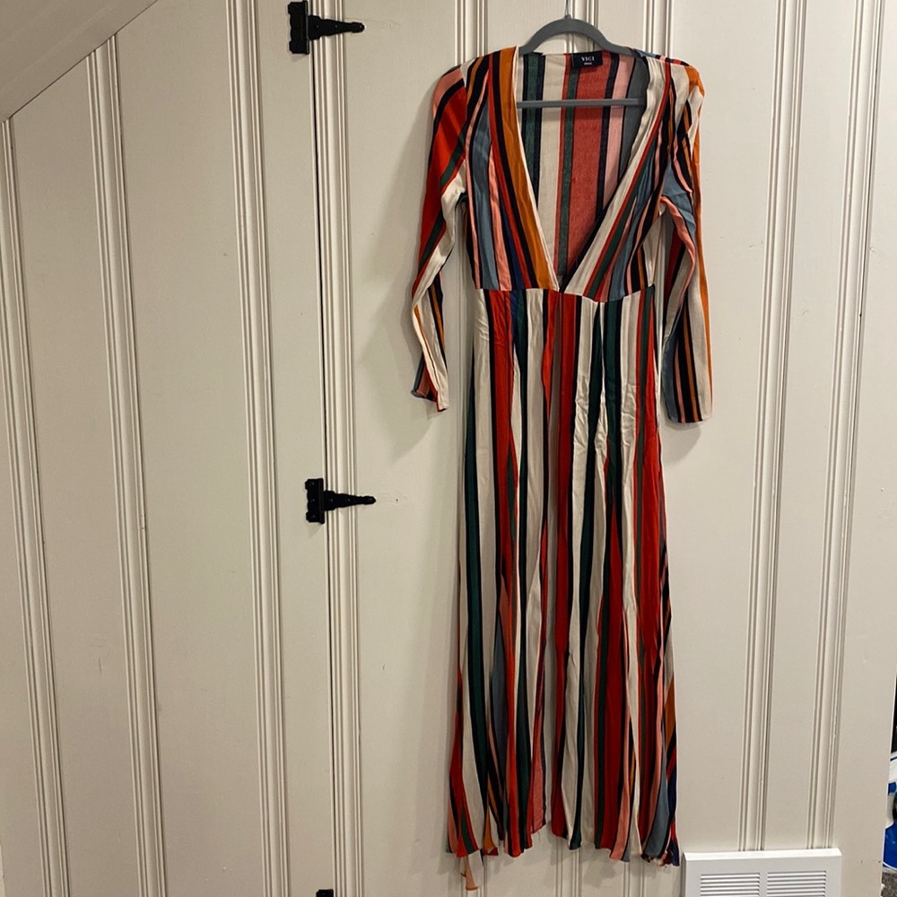 Long sleeve stripe duster kimono 🌅